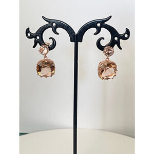 925 sterling rose gold tone earrings